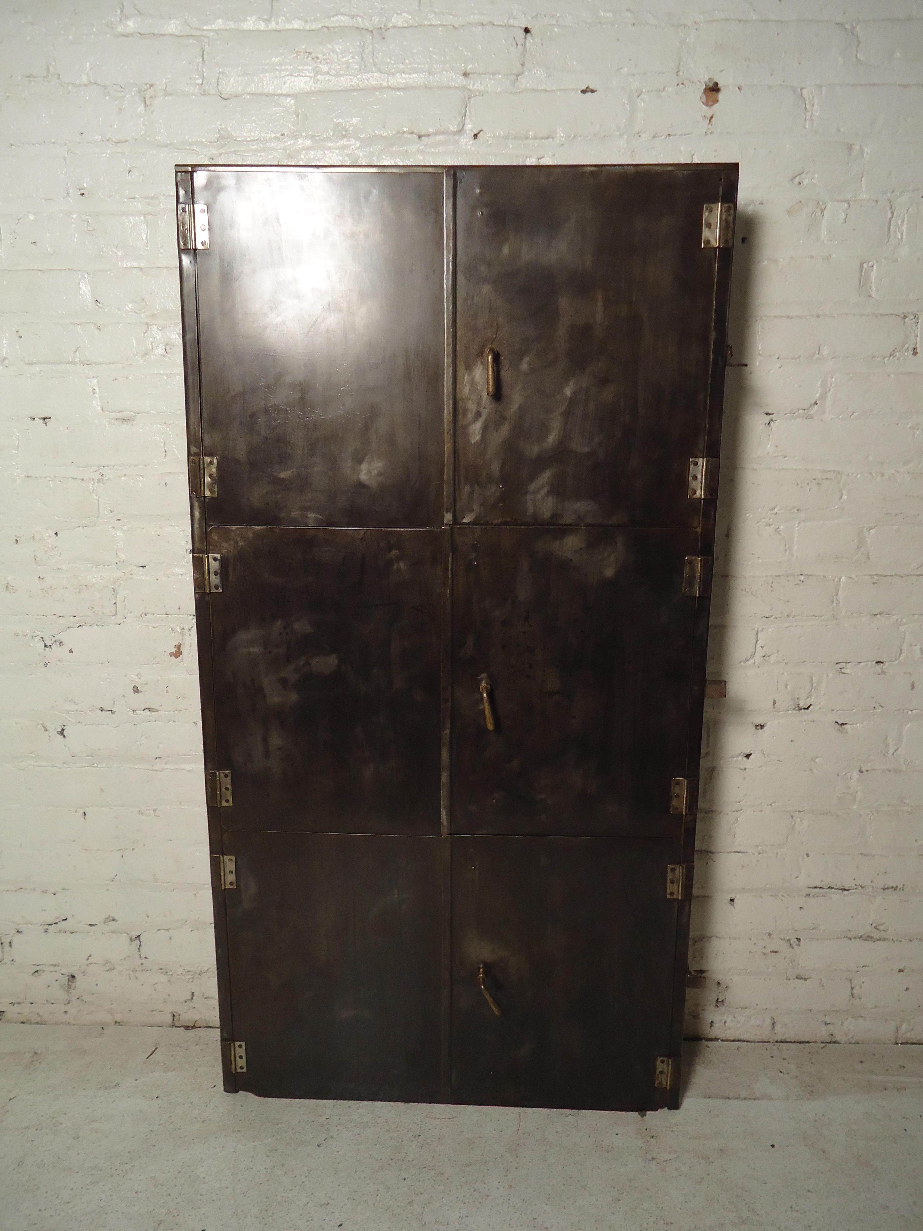 Vintage Industrial Mounted Cabinet In Good Condition In Brooklyn, NY