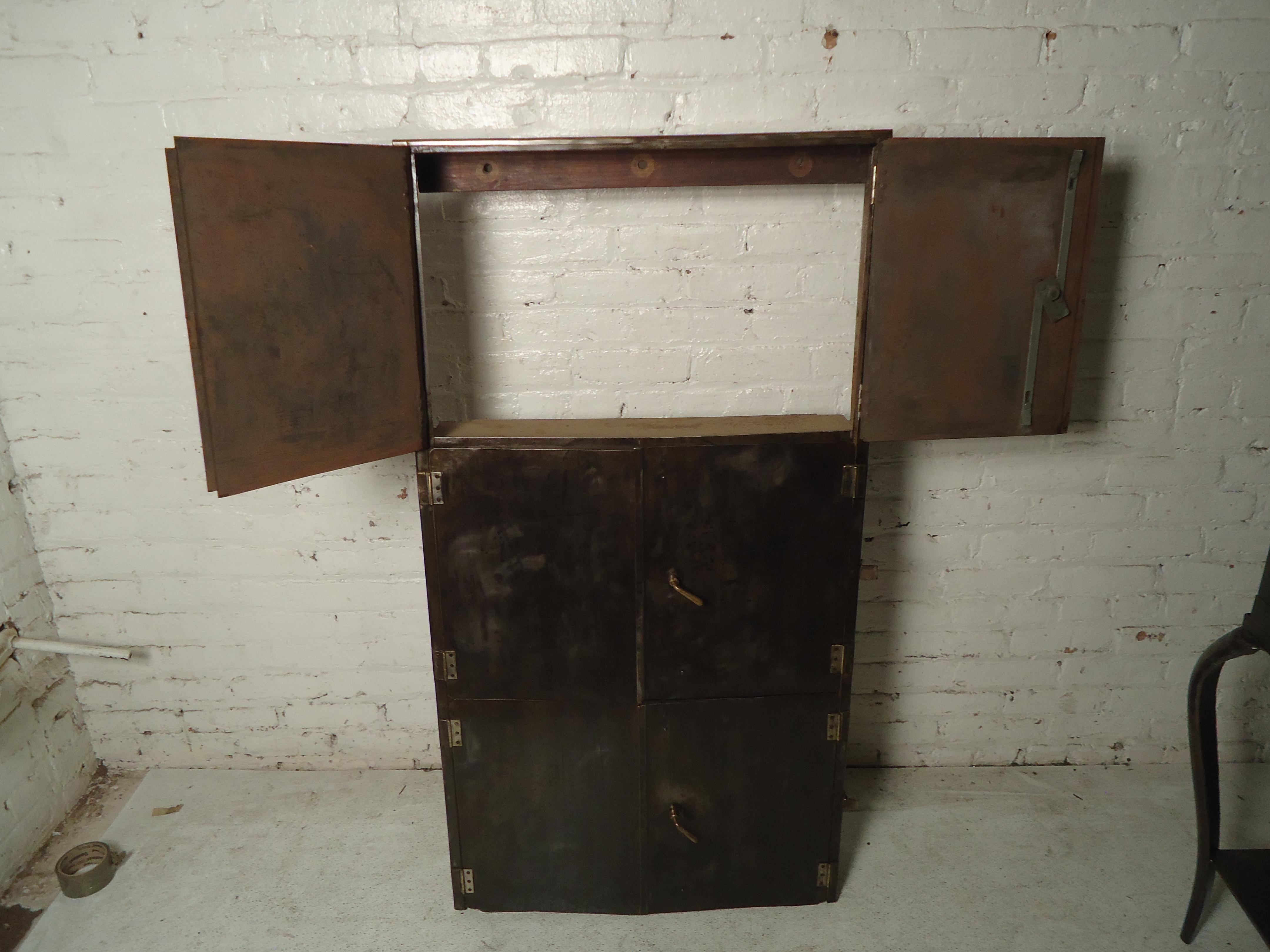20th Century Vintage Industrial Mounted Cabinet