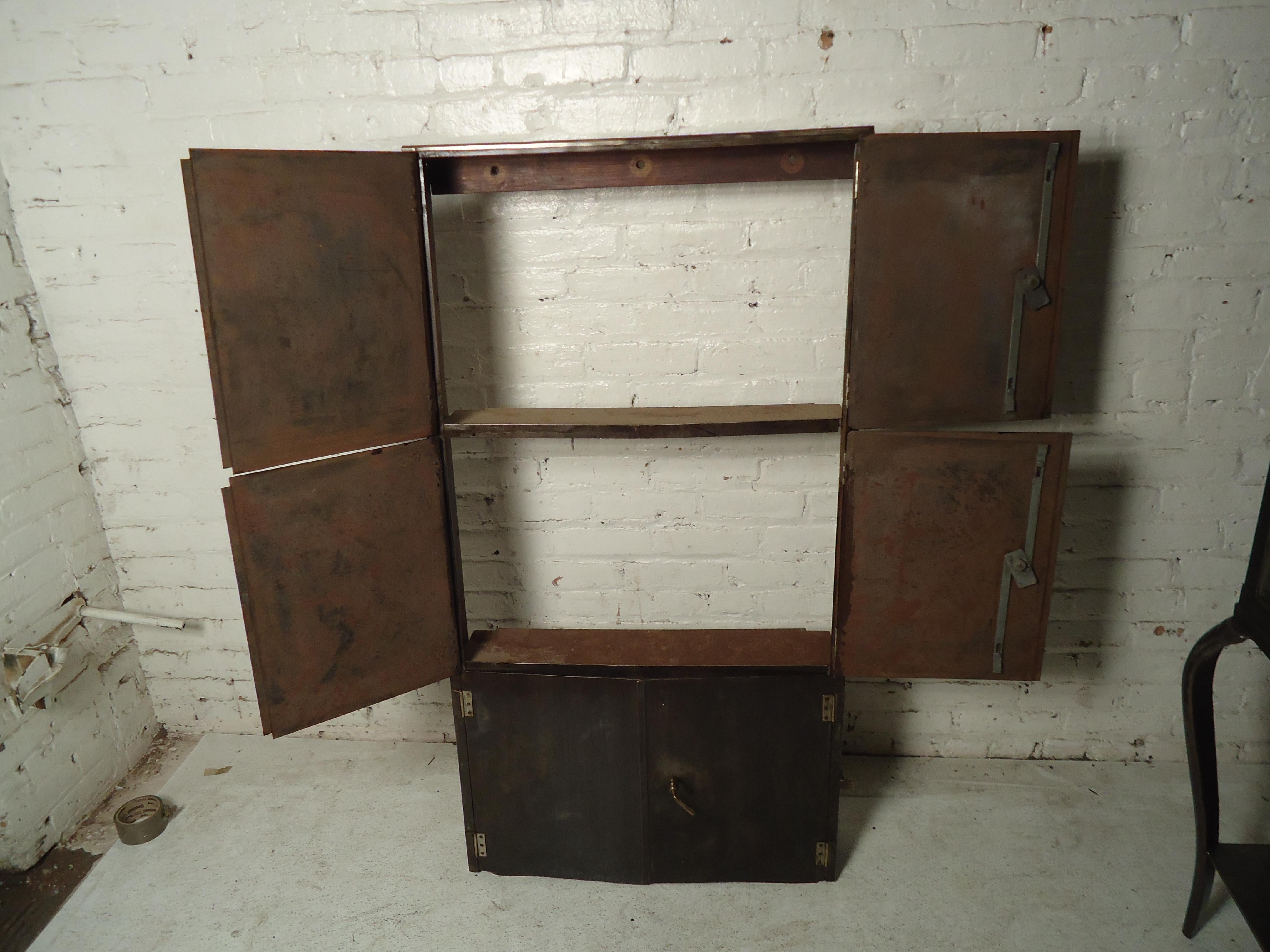 Metal Vintage Industrial Mounted Cabinet