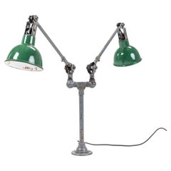Vintage Industrial Multi-Arm Dugdills Factory Machinist's Lamp, c.1930