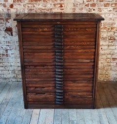 Vintage Industrial Multi-Drawer Cabinet