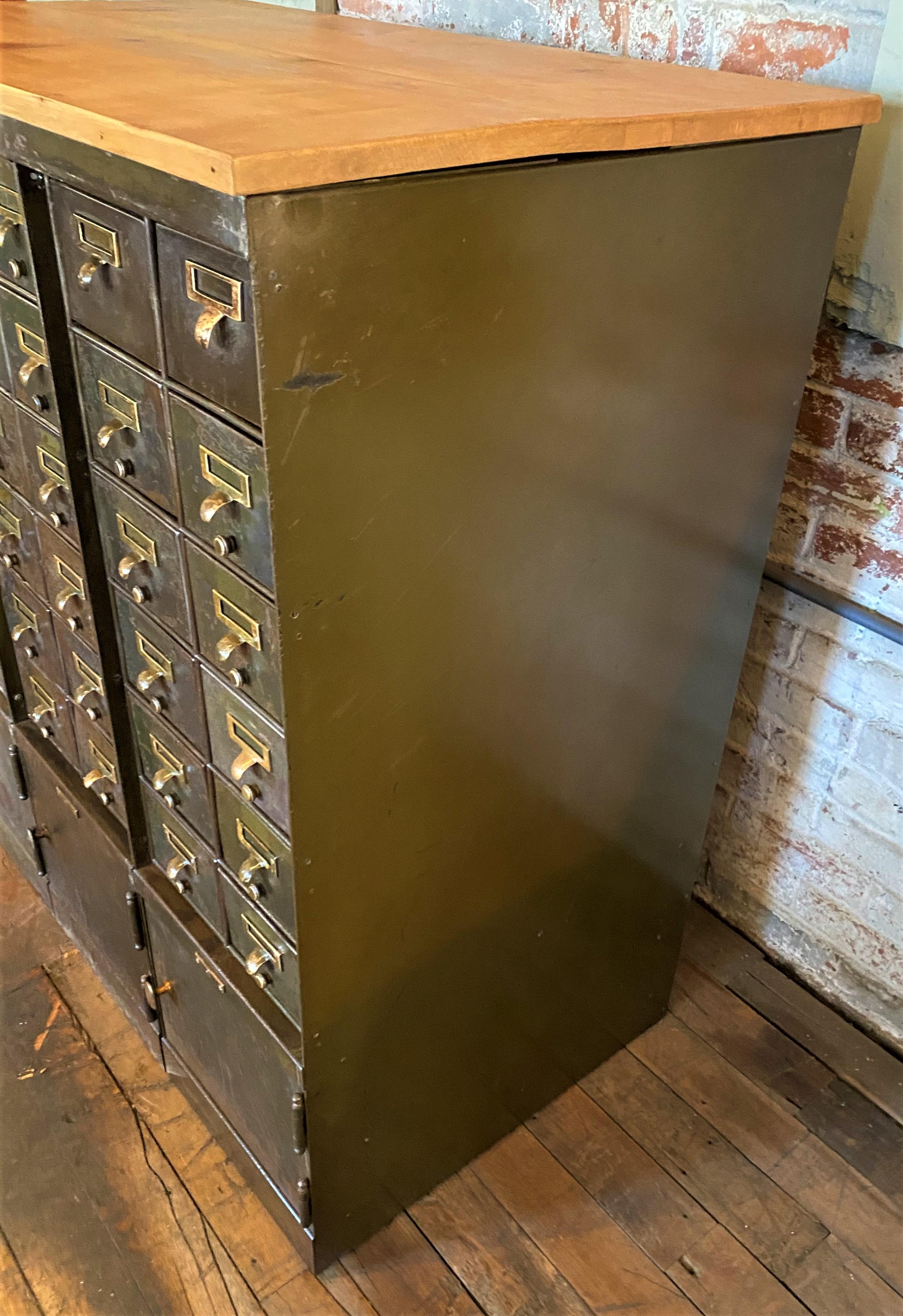 American Vintage Industrial Multi Drawer Cabinet For Sale