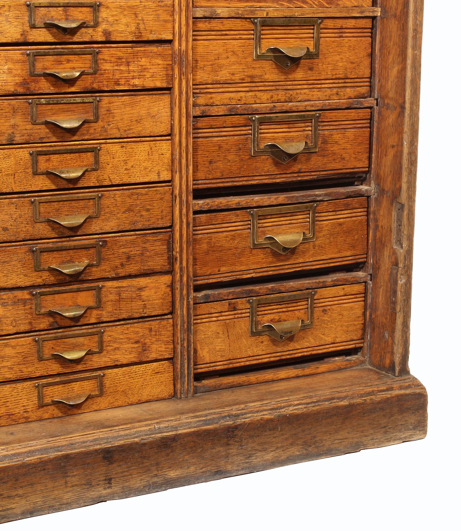 Oak Vintage Industrial Multi Drawer Cabinet
