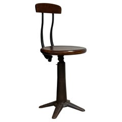 Vintage Industrial Original Singer Sewing Spring Back Factory Chairs Chair Stool