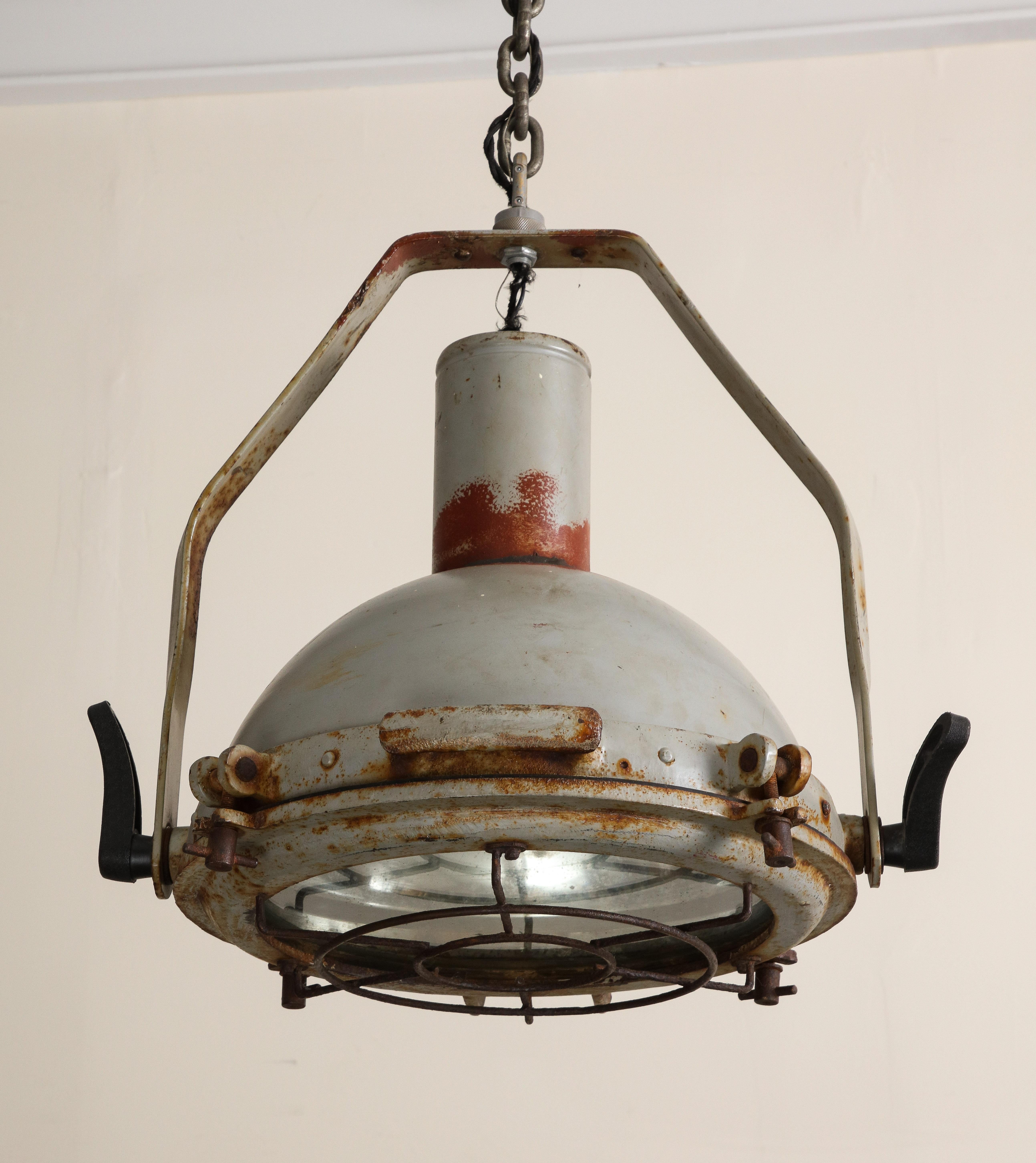 Vintage Industrial Pendant Light, c. 1950 For Sale 5