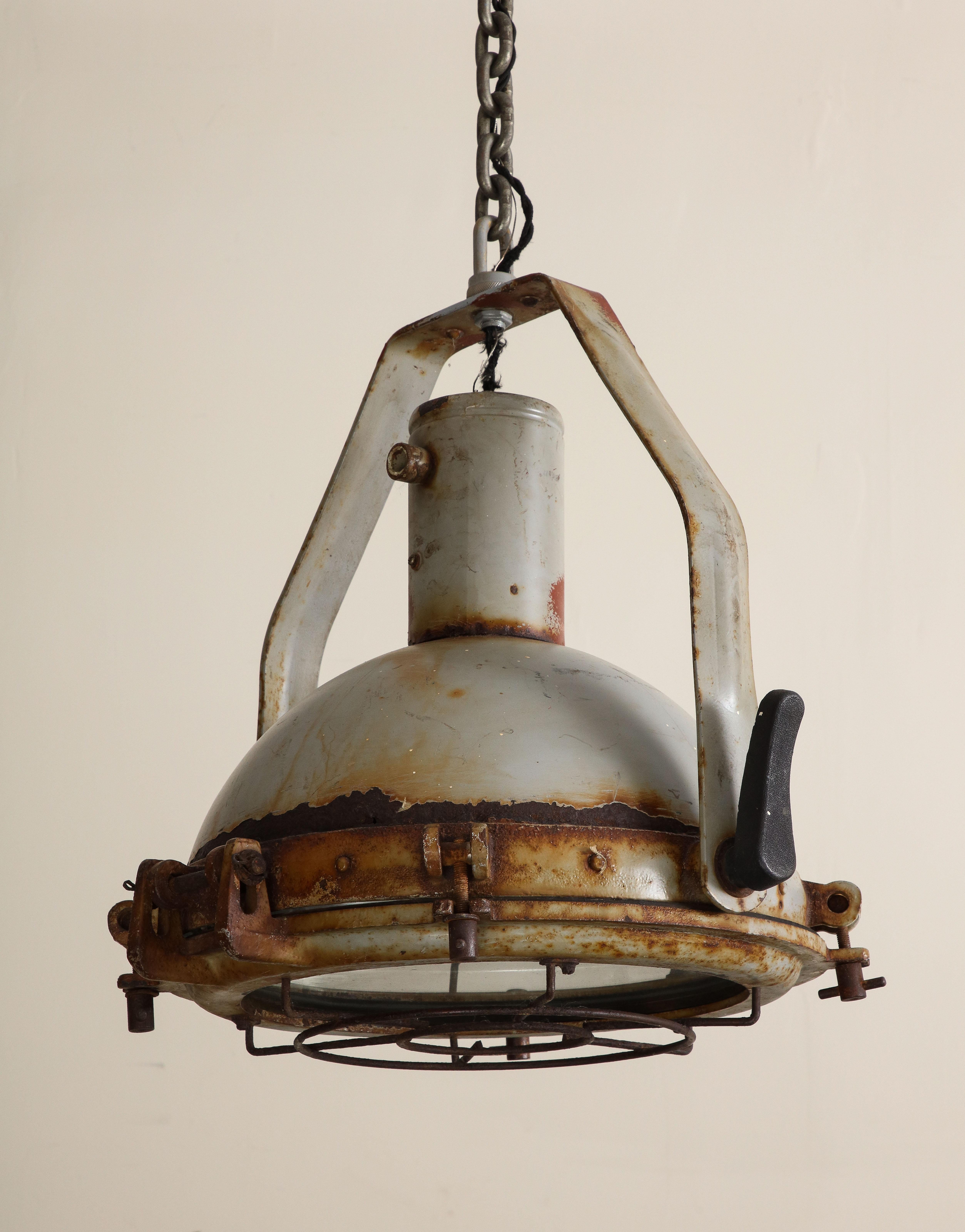 Vintage Industrial Pendant Light, c. 1950 For Sale 3