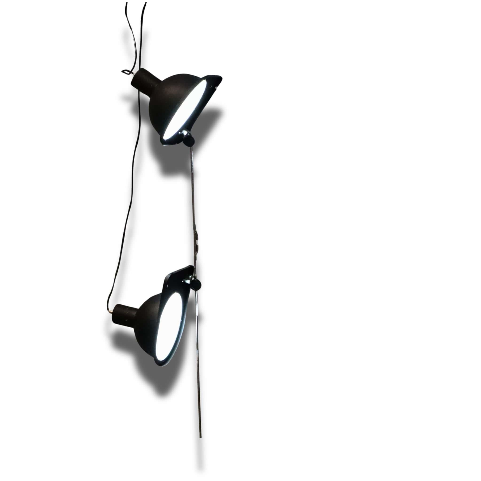 Mid-Century Modern Vintage Industrial pendant light chandelier by Grignani for Luci, Italy, 1970s For Sale