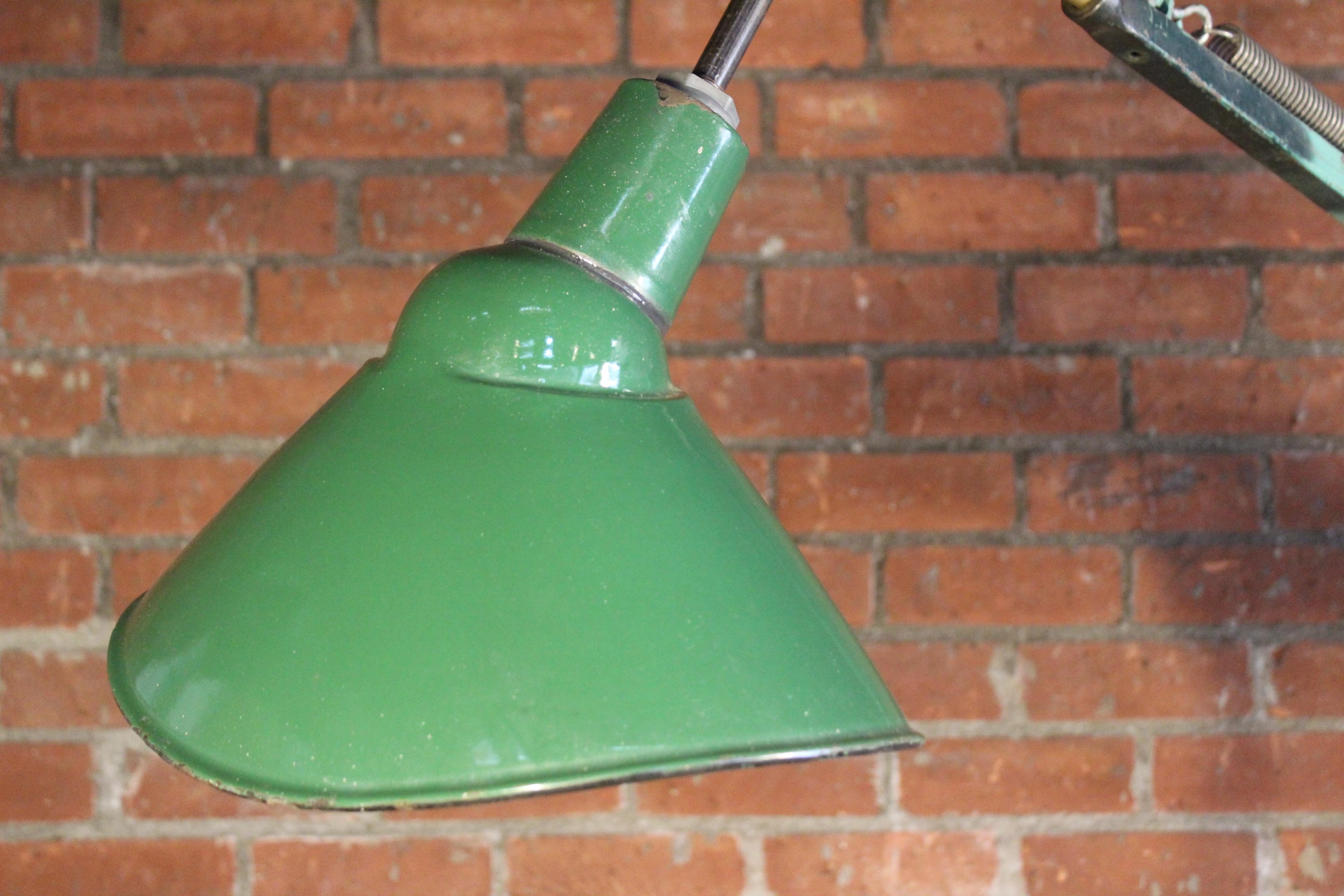 Vintage Industrial Pivoting Metal Floor Lamp For Sale 1