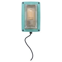 Vintage Industrial Prismatic Glass Wall Lights by G.E.C