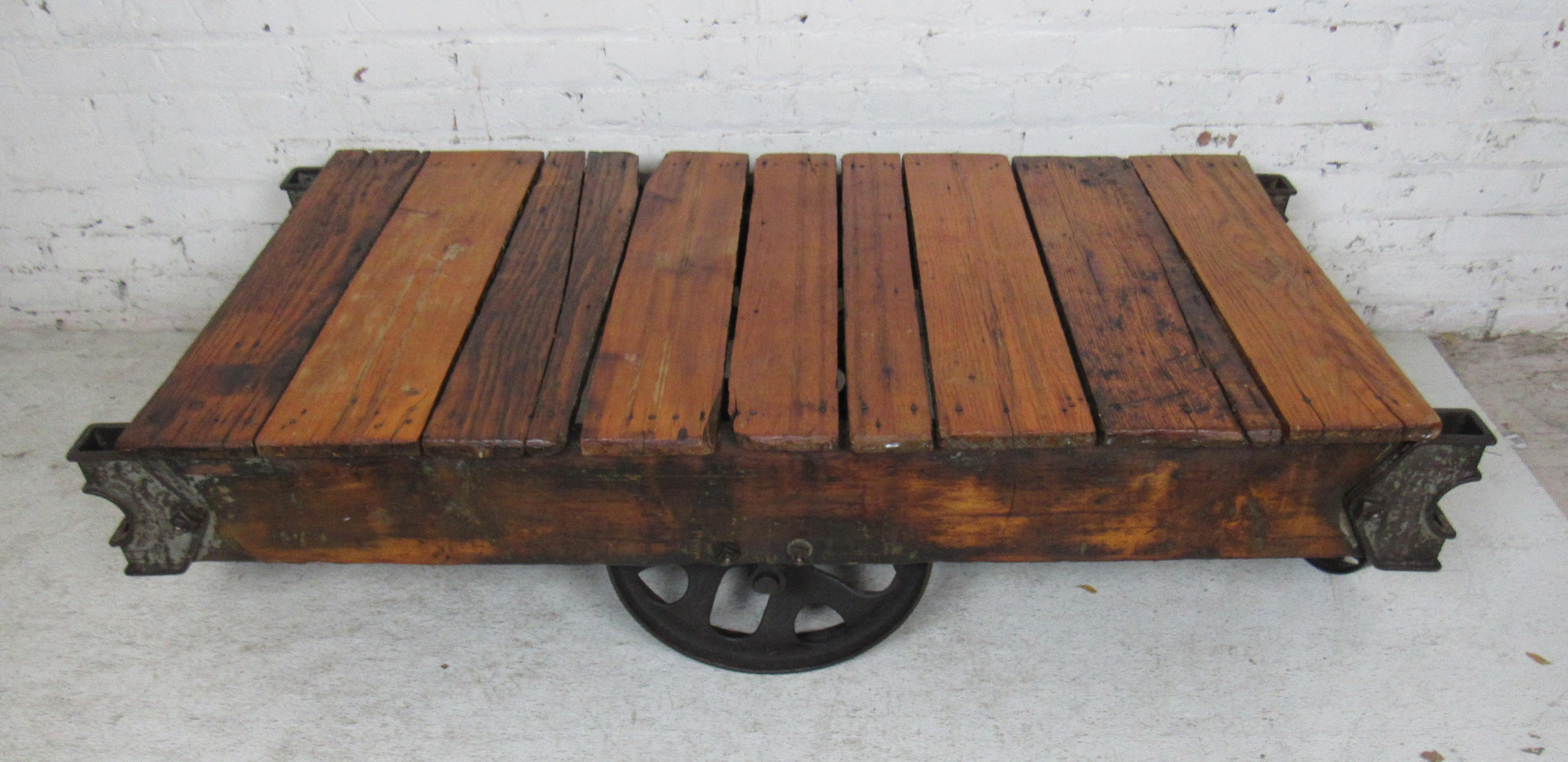 vintage railroad cart