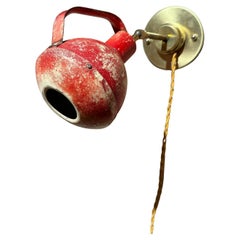 Vintage Industrial Red Wall Lamp Sconce USA