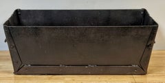 Vintage Industrial Riveted Steel Factory Bin with Handles, circa 1950