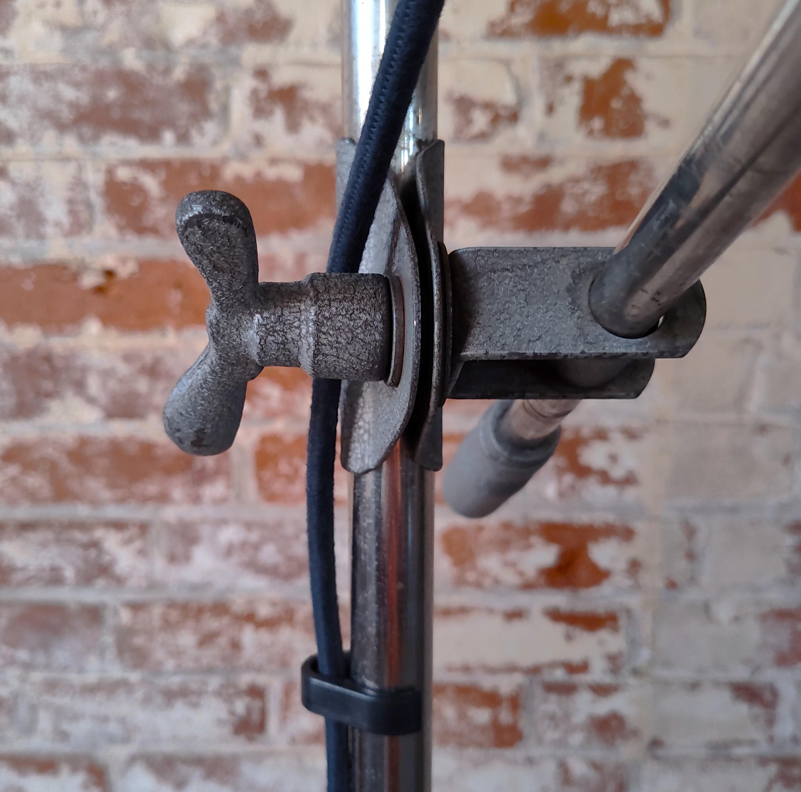 Vintage Industrial Rolling Medical Floor Lamp For Sale 3