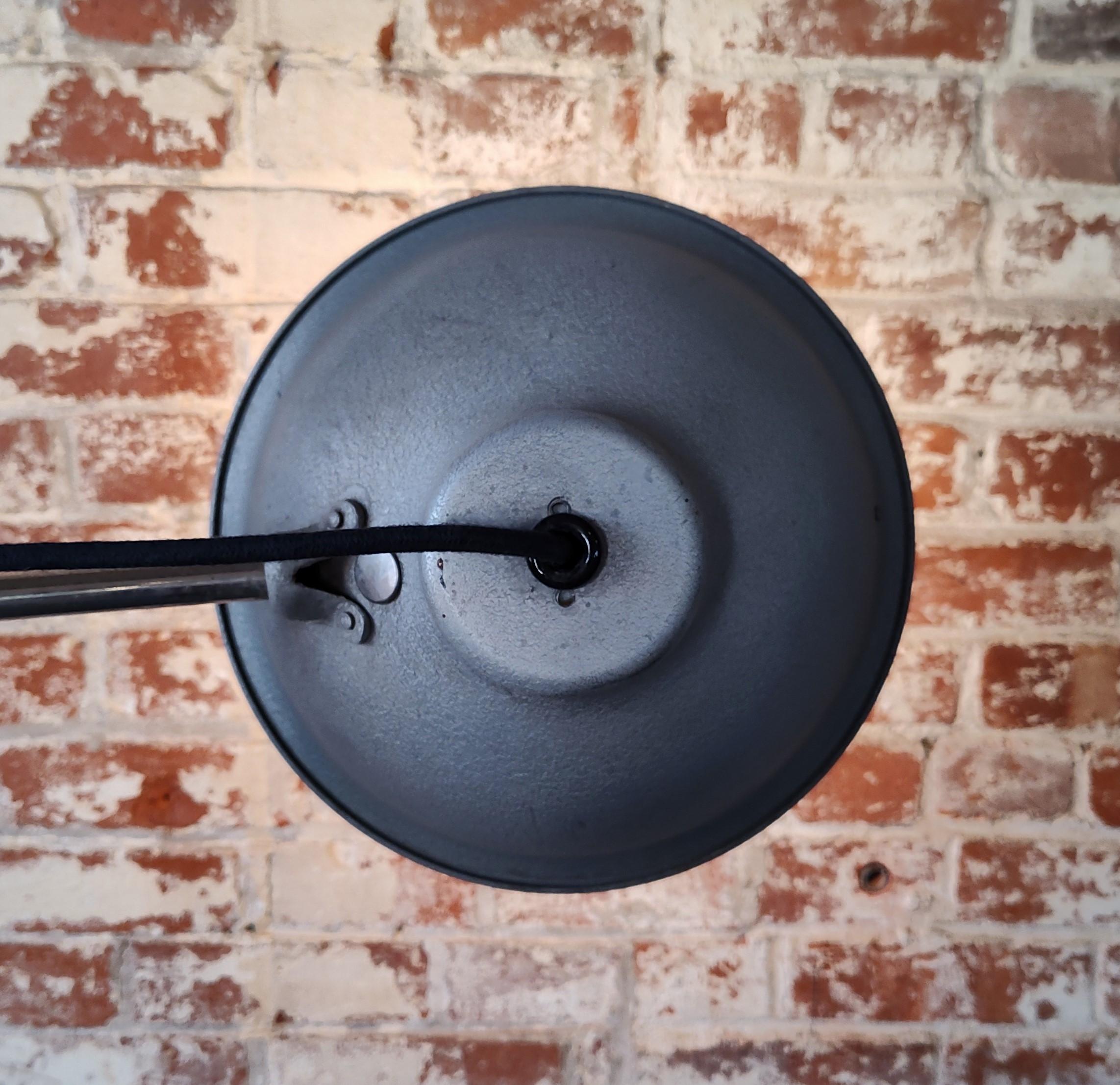 Vintage Industrial Rolling Medical Floor Lamp For Sale 7