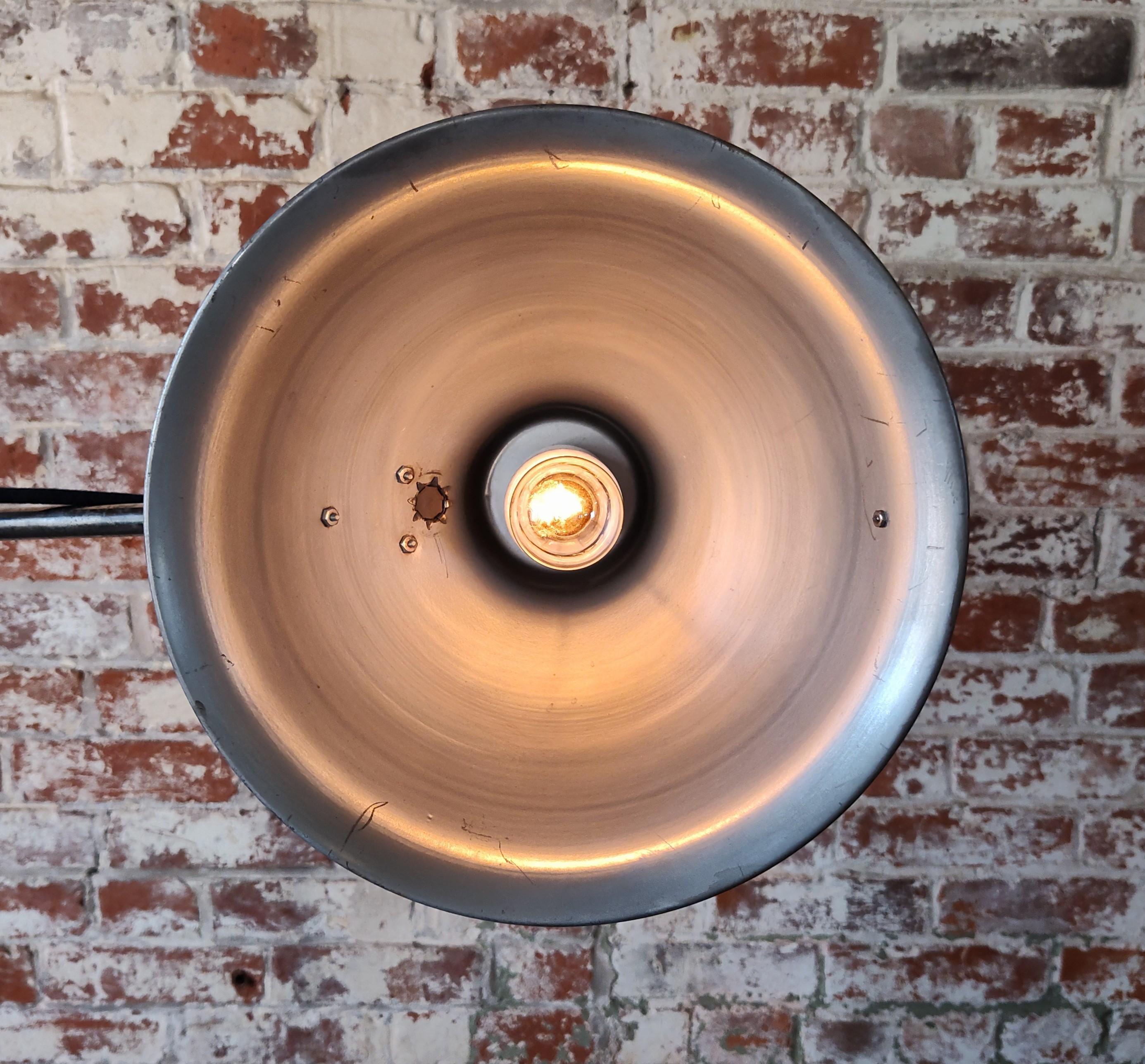 Vintage Industrial Rolling Medical Floor Lamp For Sale 8
