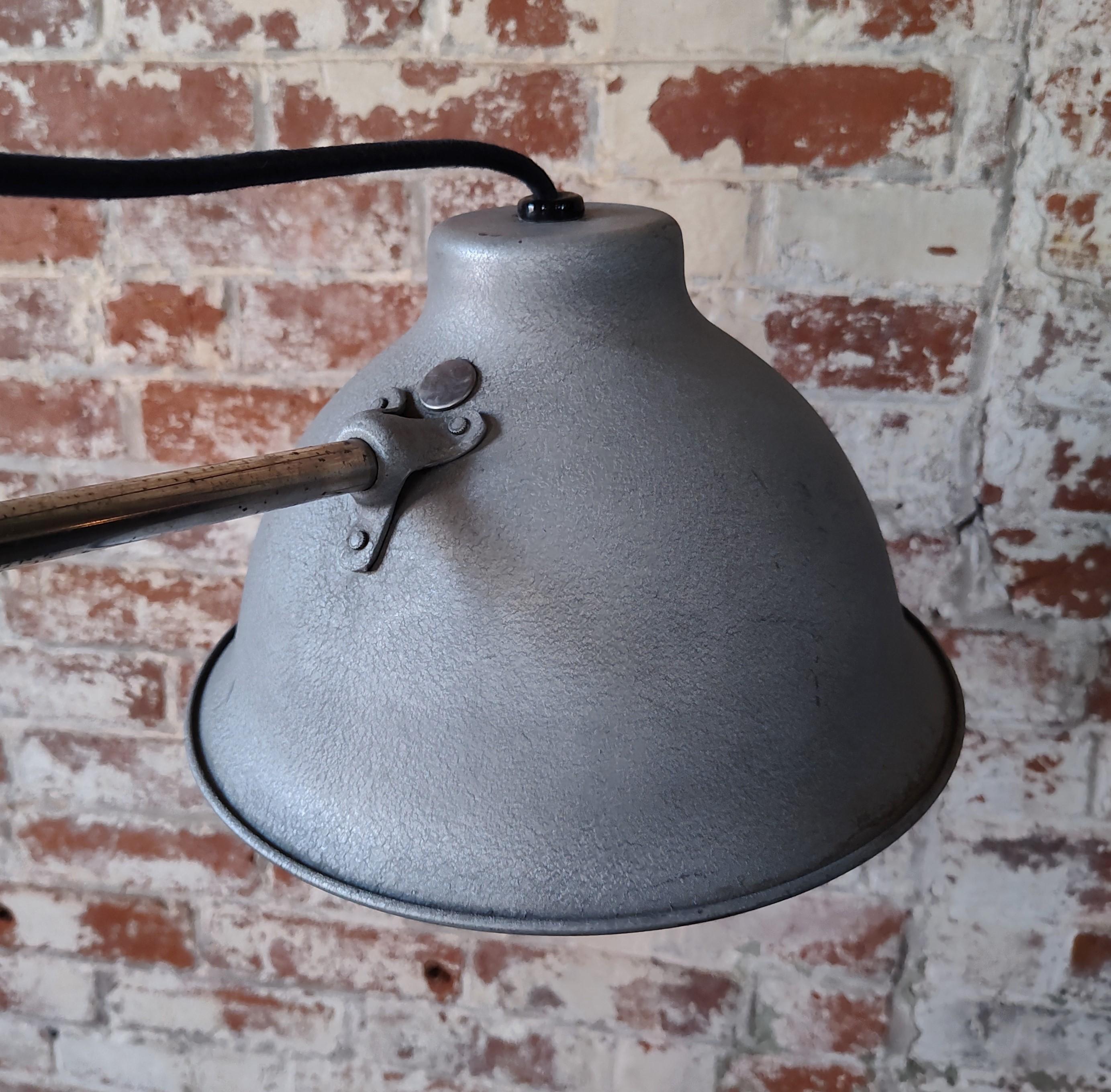 Vintage Industrial Rolling Medical Floor Lamp For Sale 9