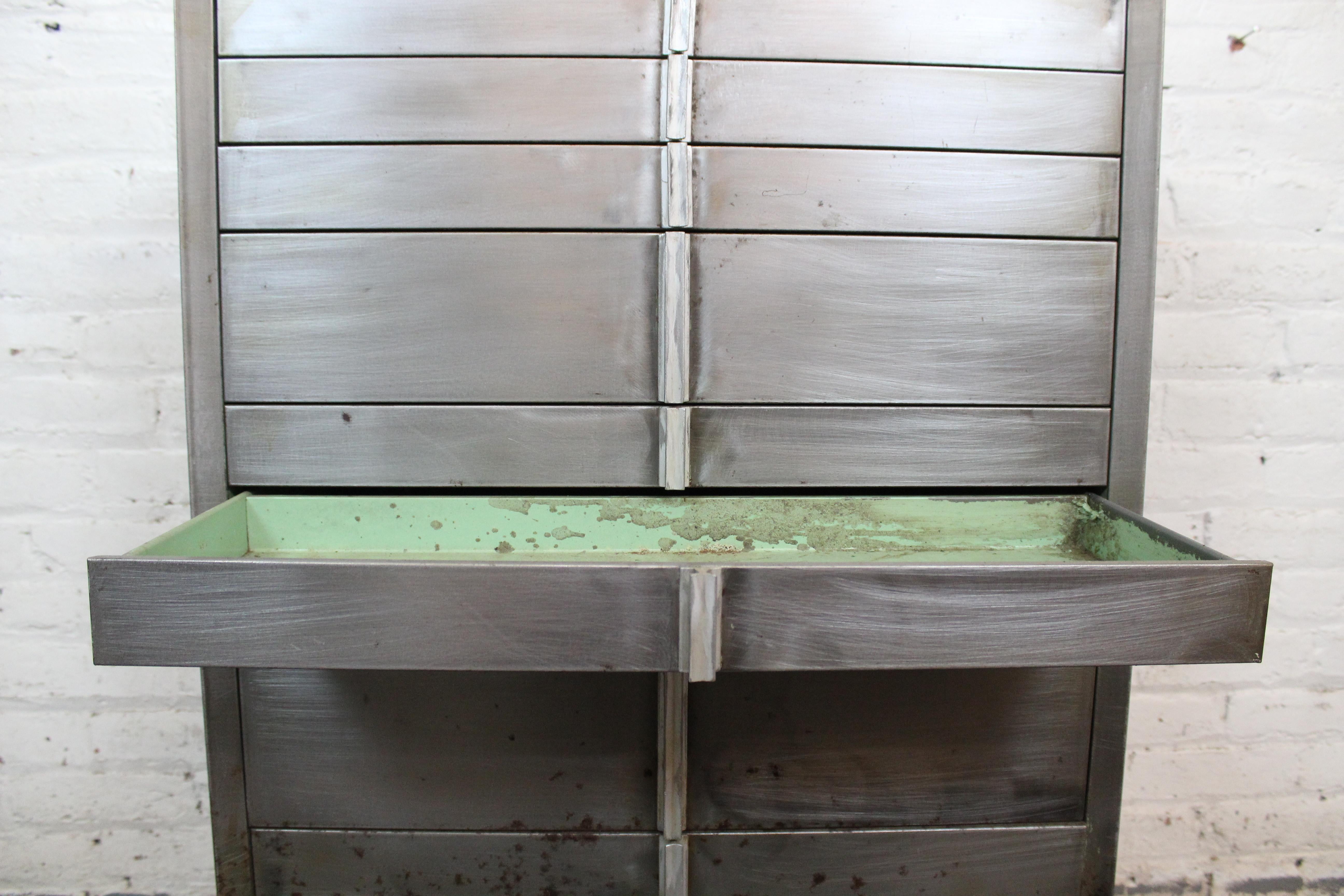 Vintage Industrial Rolling Surgical Chest by Hamilton MFG. 1