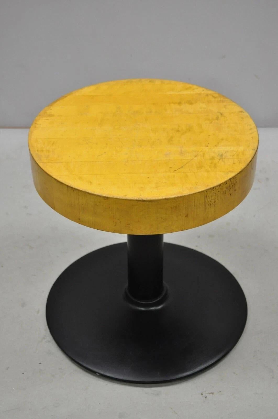 Vintage Industrial Round Butcher Block Wood 18