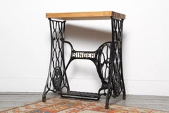 Vintage Industrial Rustic Cast Iron Side Table or Lamp Stand