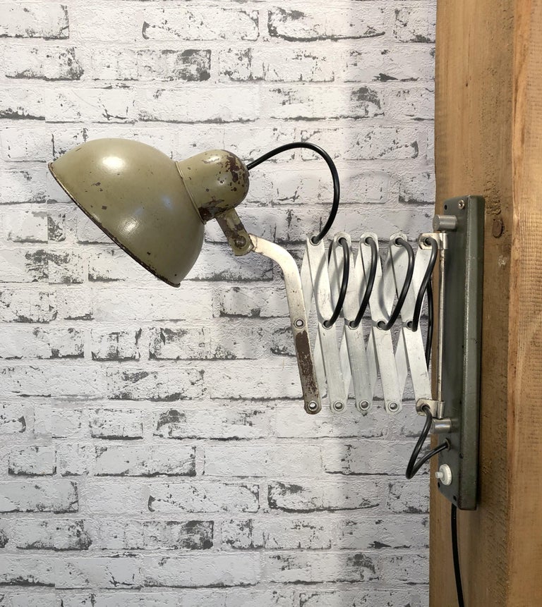 Vintage Industrial Scissor Wall Lamp, 1960s at 1stDibs