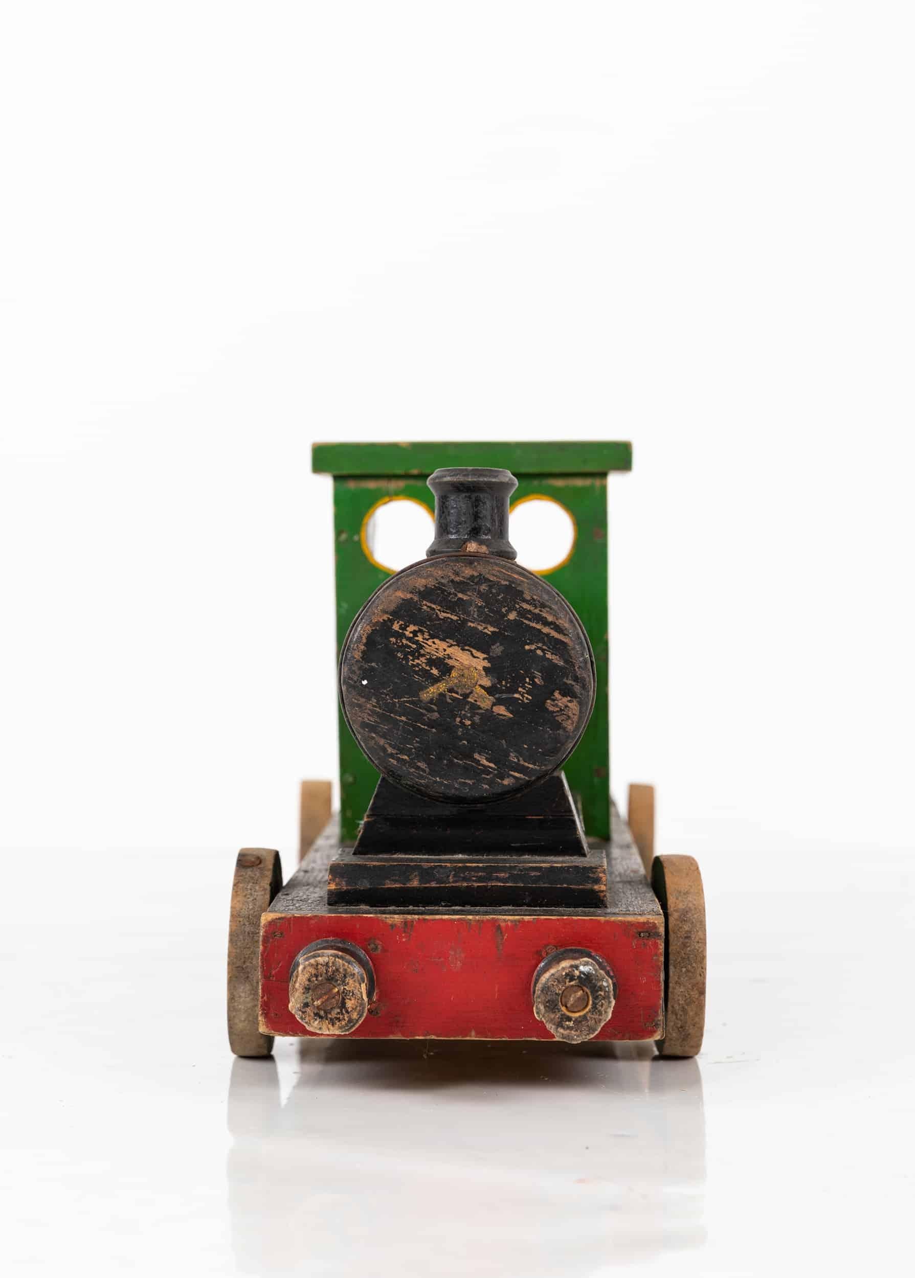 antique wooden train