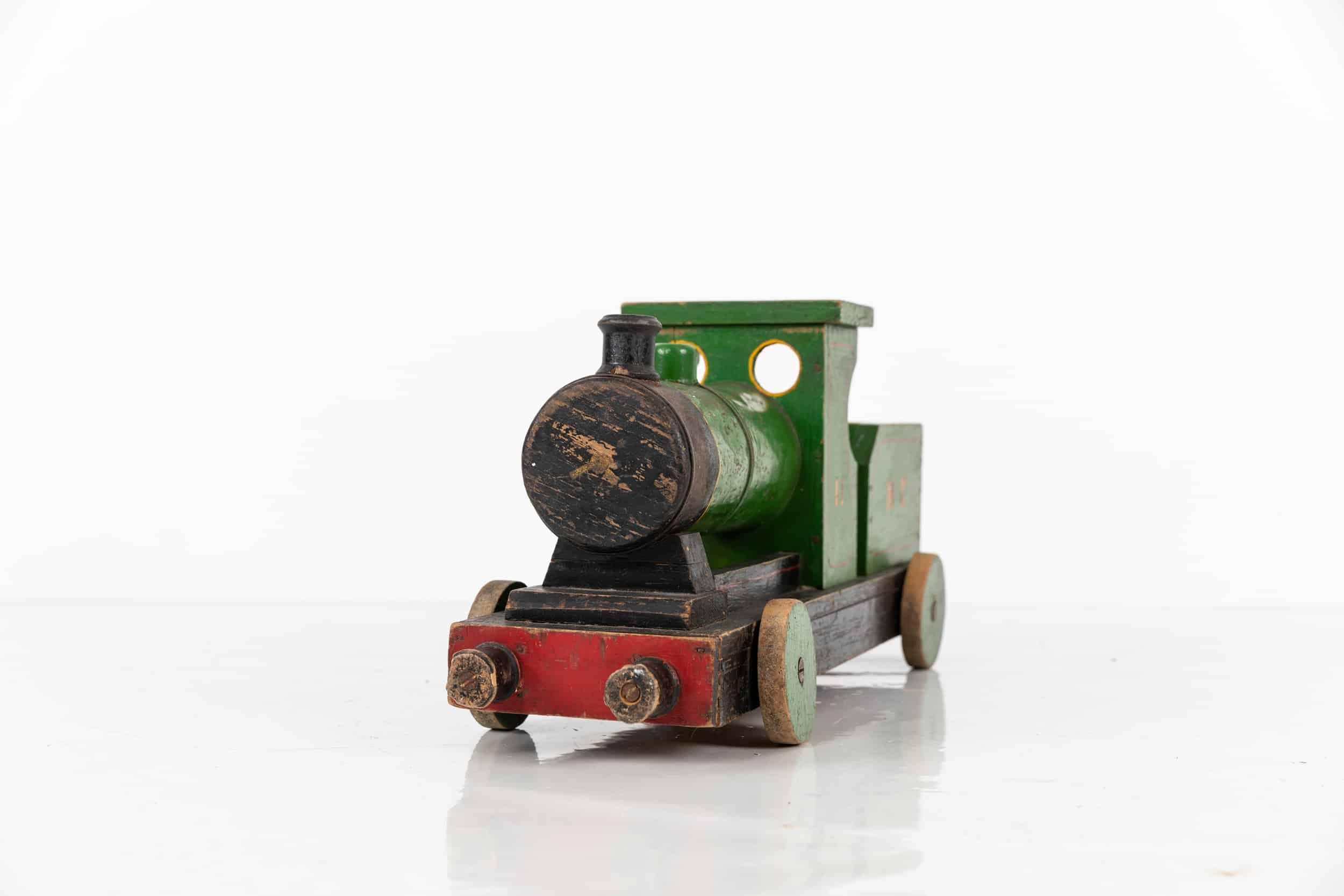 Industrielles geschmiedetes Eisenbahnspielzeug-Dampf train-Modell. C.1940 (Handgefertigt) im Angebot
