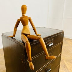 Vintage Industrial Small Pine Drawers, 1920s