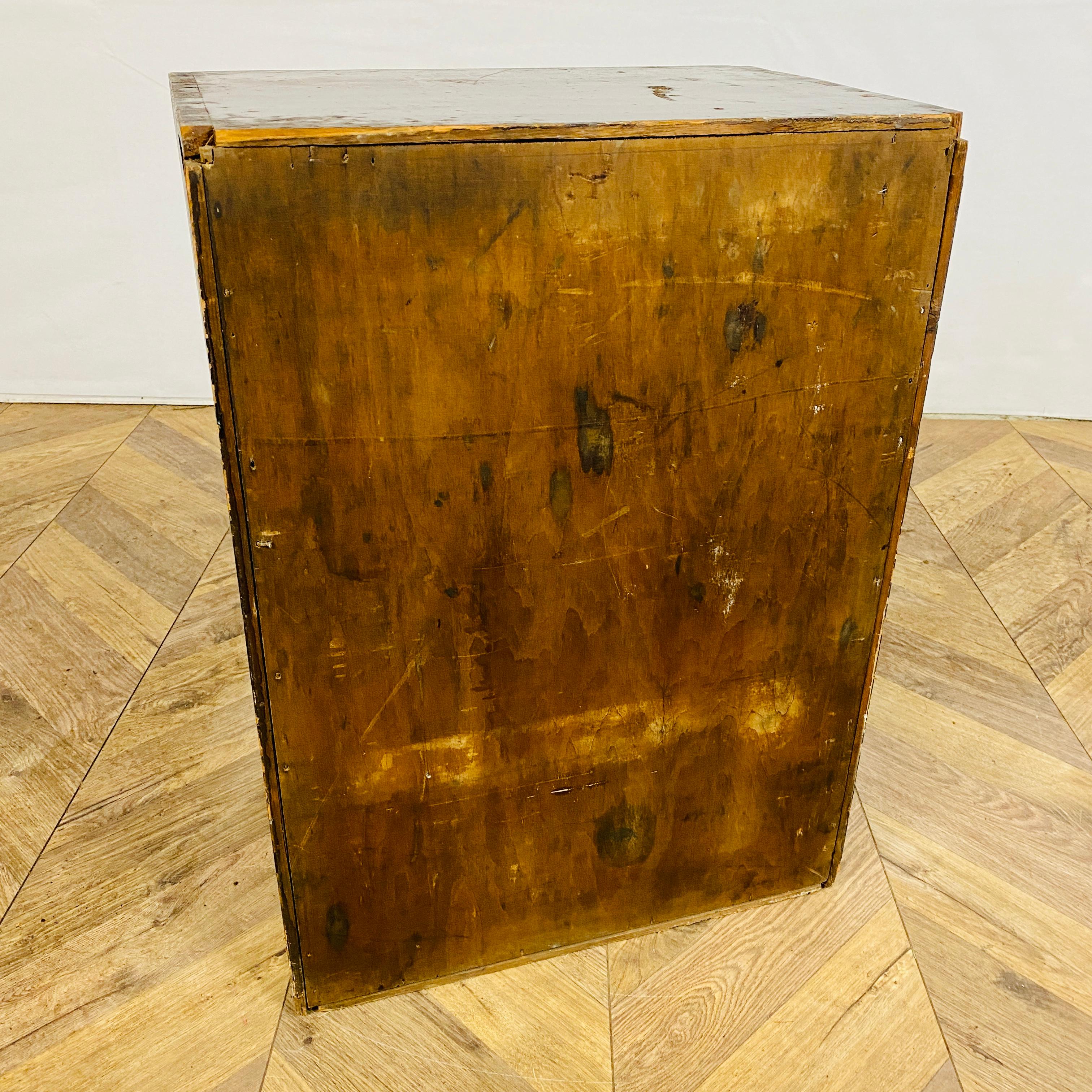 Vintage Industrial Small Pine Drawers, 1920s For Sale 3