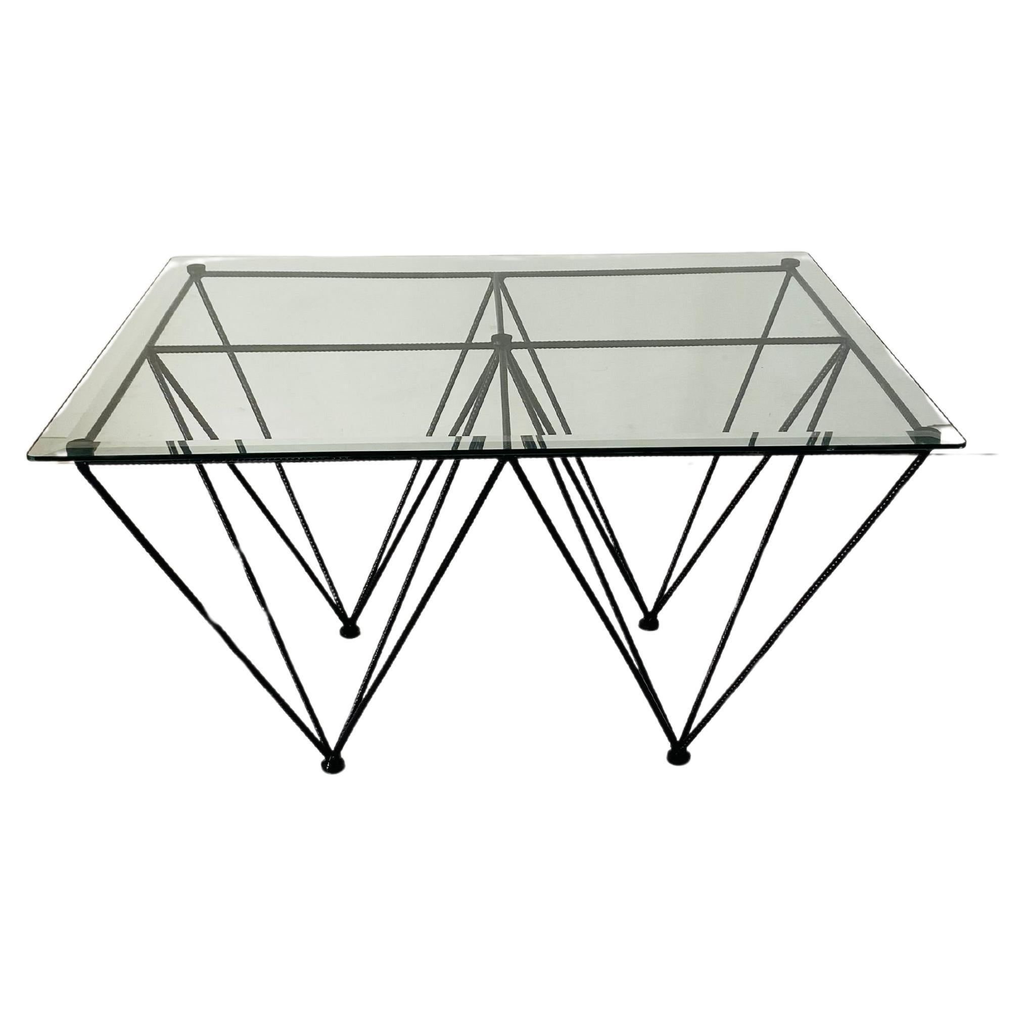 Late 20th Century Vintage Industrial Sofa Coffee Table, Italy 1970s For Sale