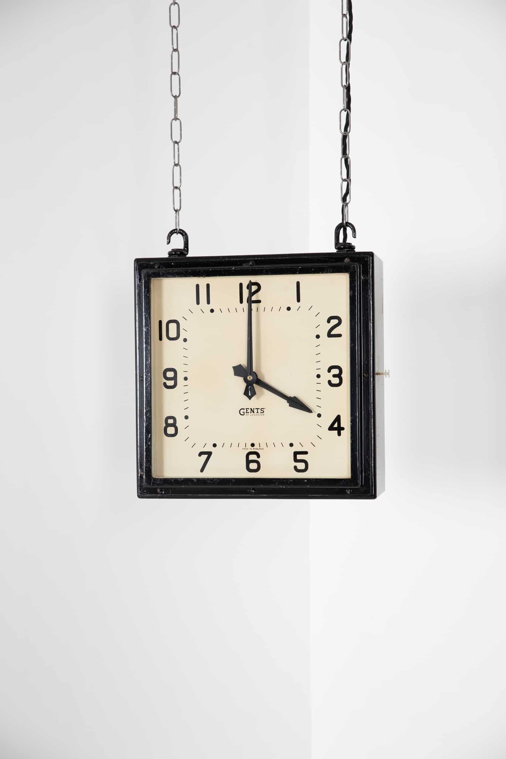 vintage double sided clock