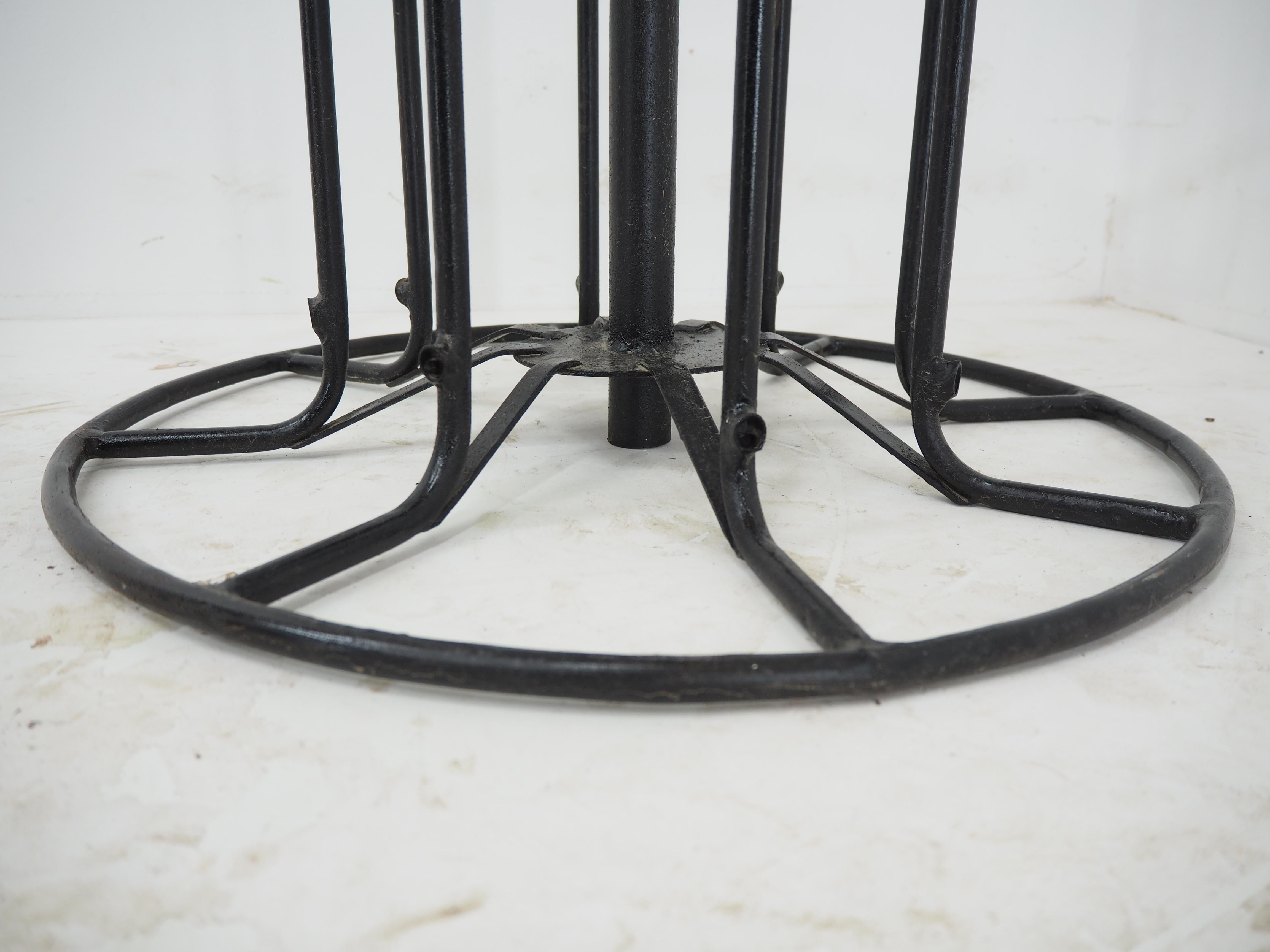 Vintage Industrial Steel and Glass Coffe Table, 1980s 1