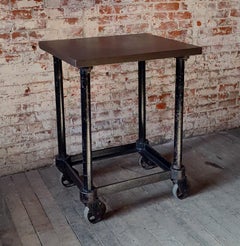 Vintage Industrial Steel Bar Cart