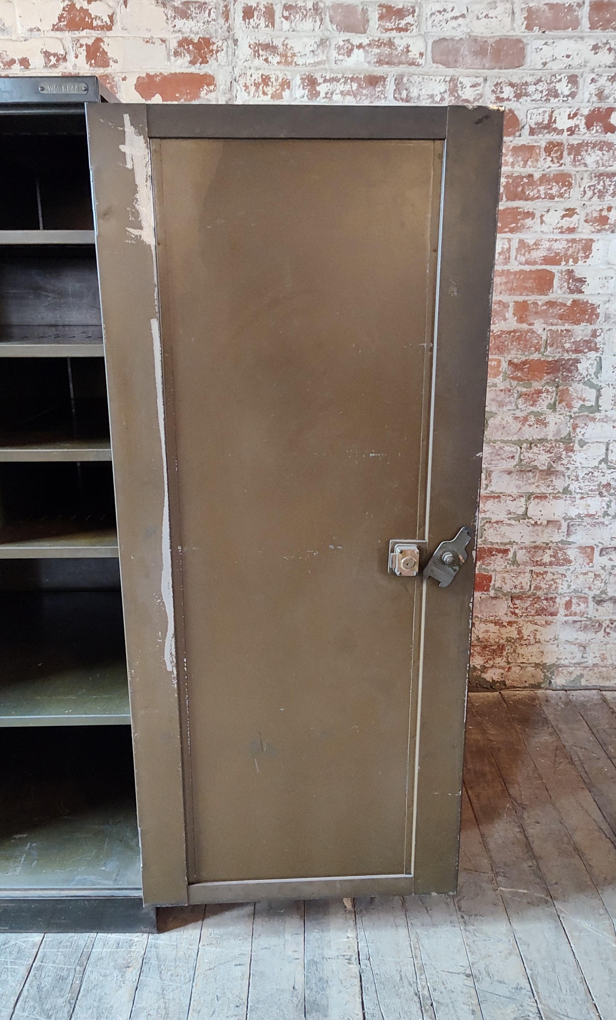 Vintage Industrial Steel Cabinet 3