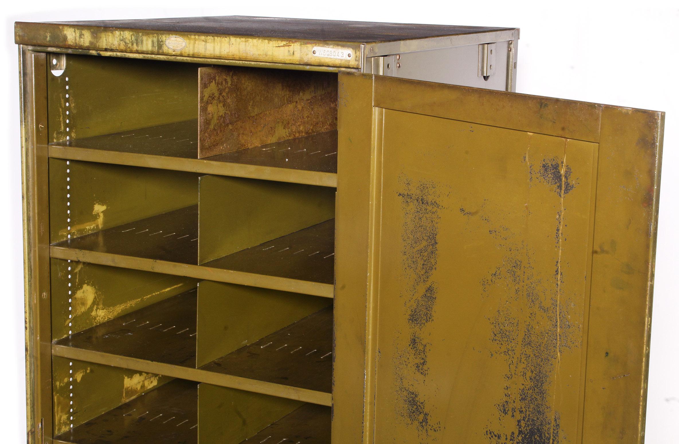 Vintage Industrial Steel Cabinet 2