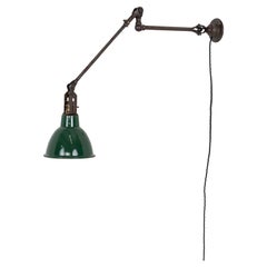 Vintage Industrial Steel Dugdills Machinist's Wall Desk Lamp Light, C.1930