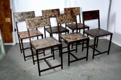 Vintage Industrial Steel Metal Dining Chairs