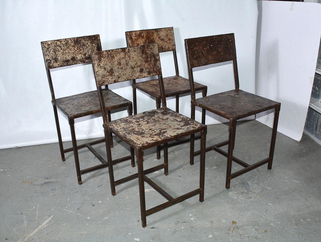 industrial style metal dining chairs