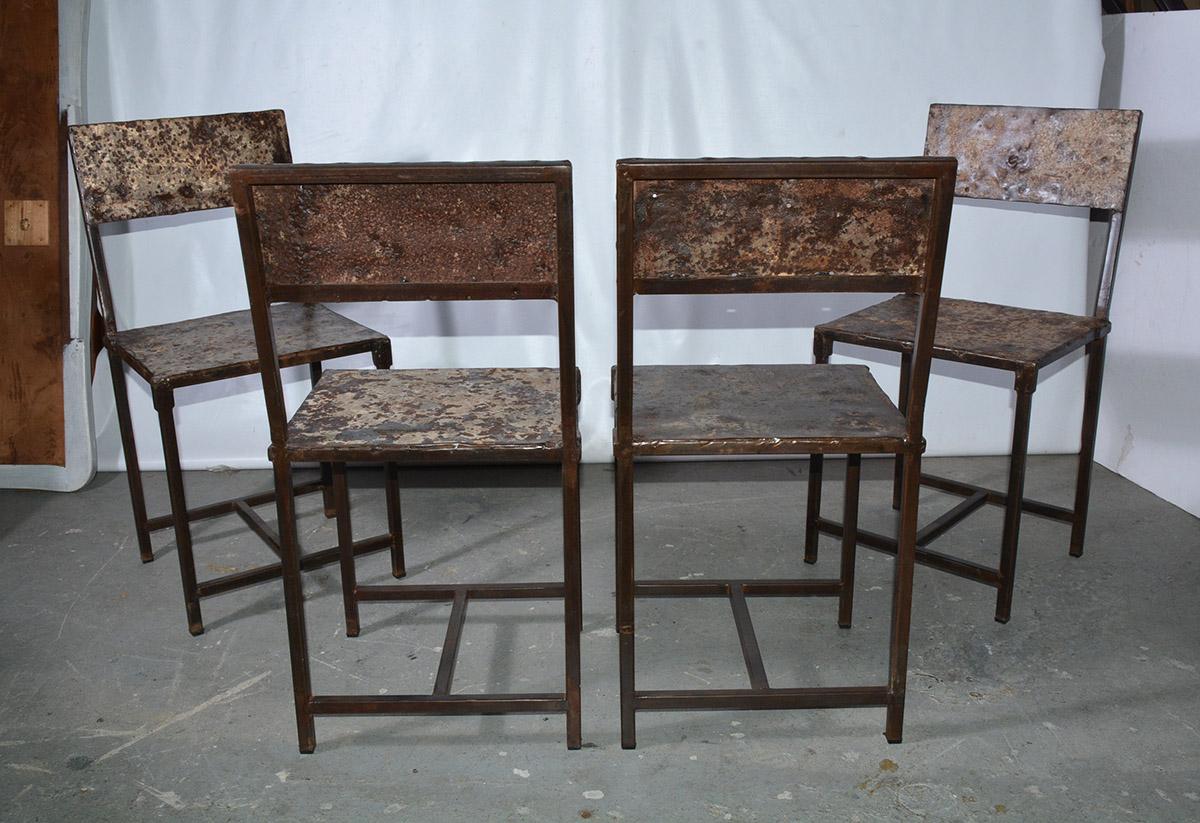 vintage metal dining chairs