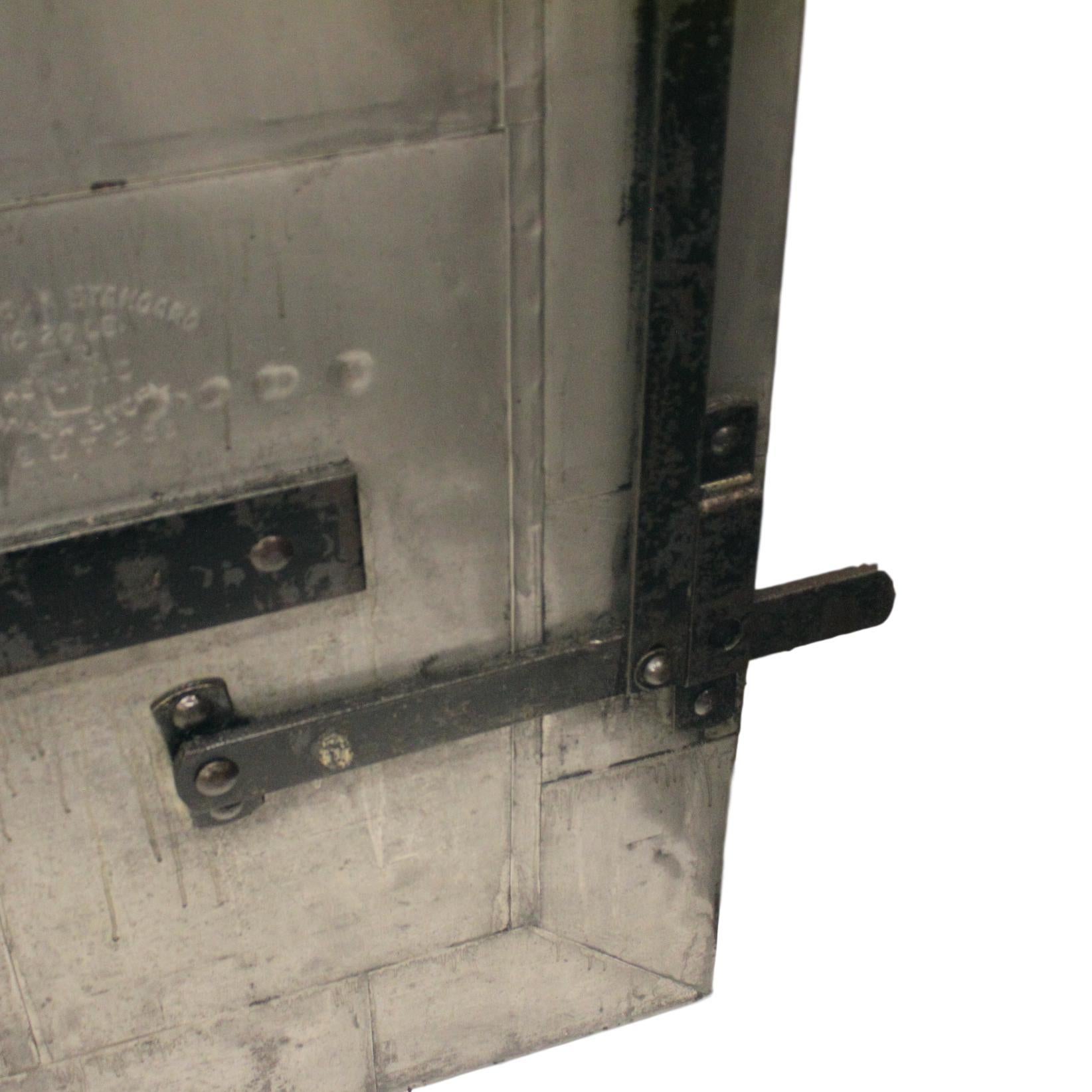 American Vintage Industrial Steel Plate Fire Door from 1915 Print Factory