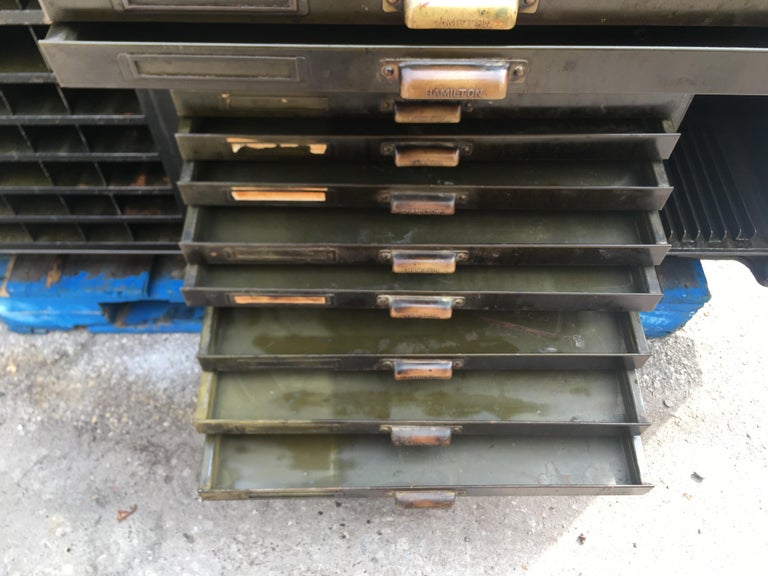 Hamilton Cabinet Vintage Industrial Steel Printmaker's ...