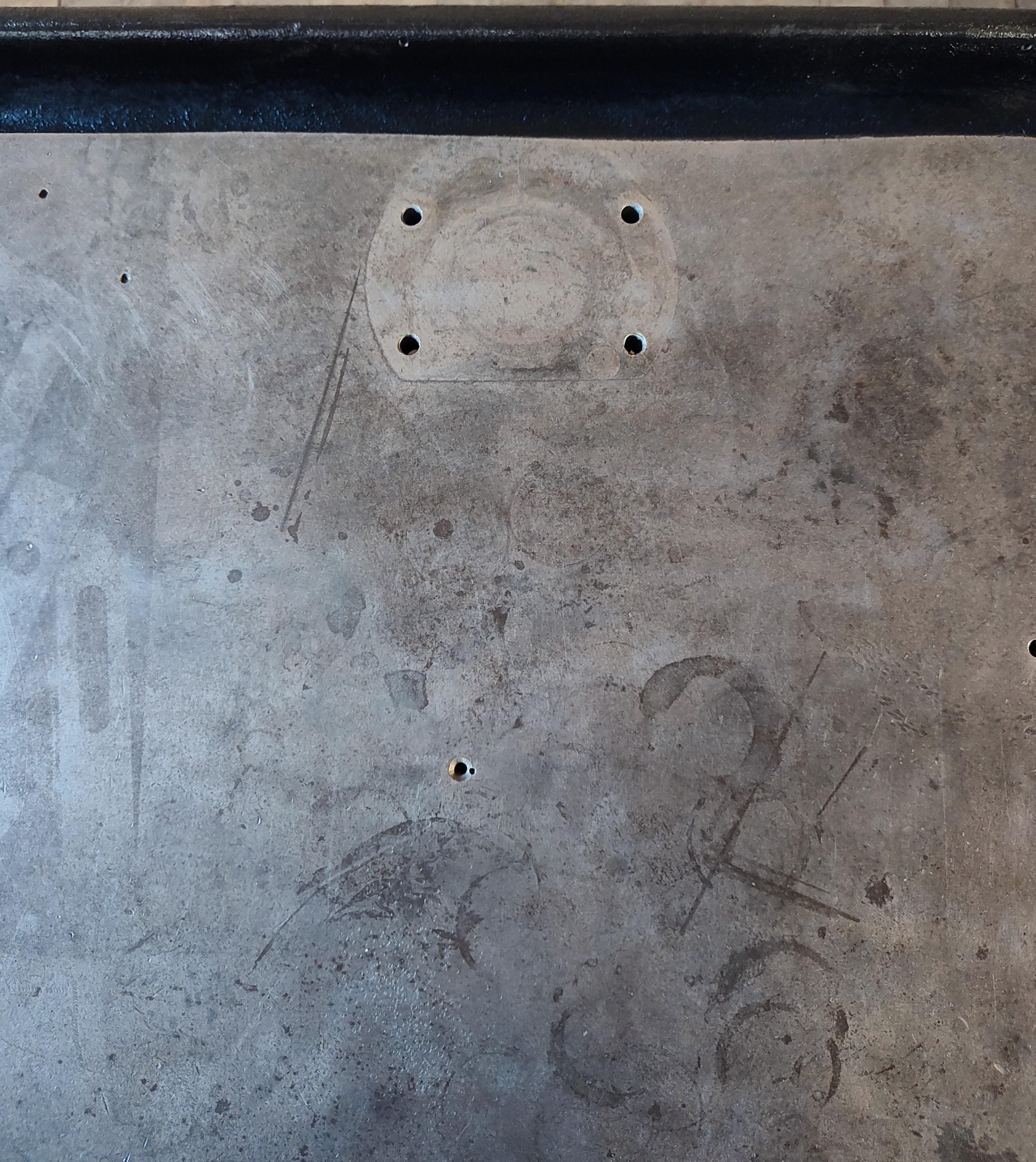 Table de travail/île vintage en acier industriel en vente 6