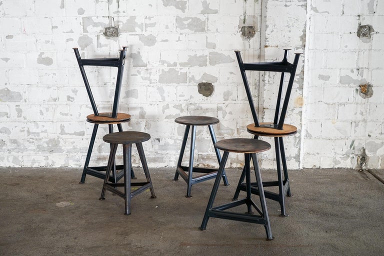 Vintage Industrial Stool In Good Condition For Sale In Waedenswil, CH