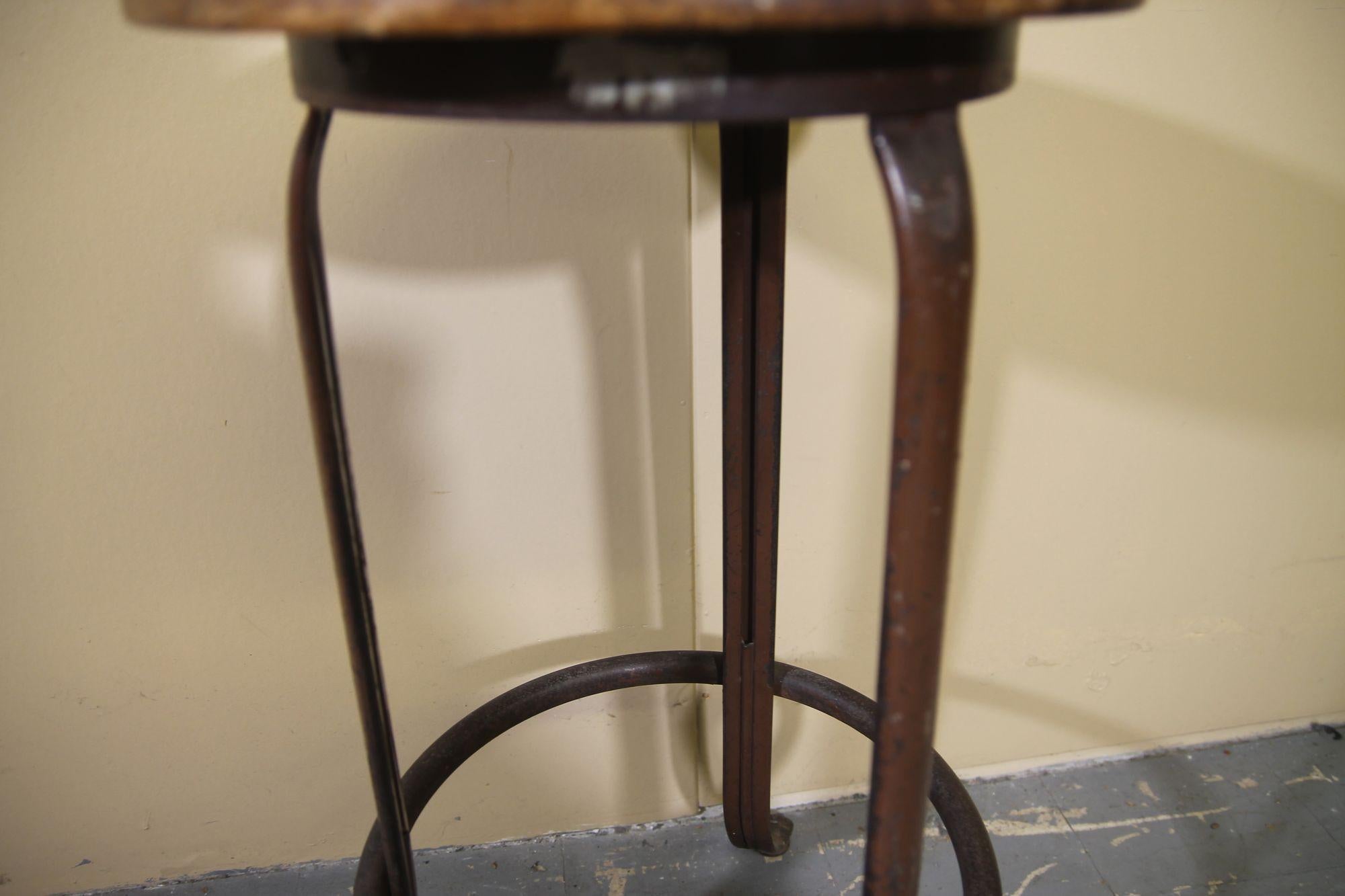 Mid-20th Century Vintage Industrial Stool For Sale