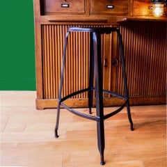 Vintage Industrial Stool from Nicolle, France, circa 1940-1949