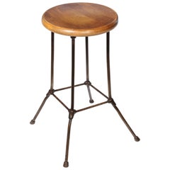 Vintage Industrial Stool Made by Boston E&E Co.