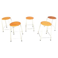 Vintage industrial stools, set of 5