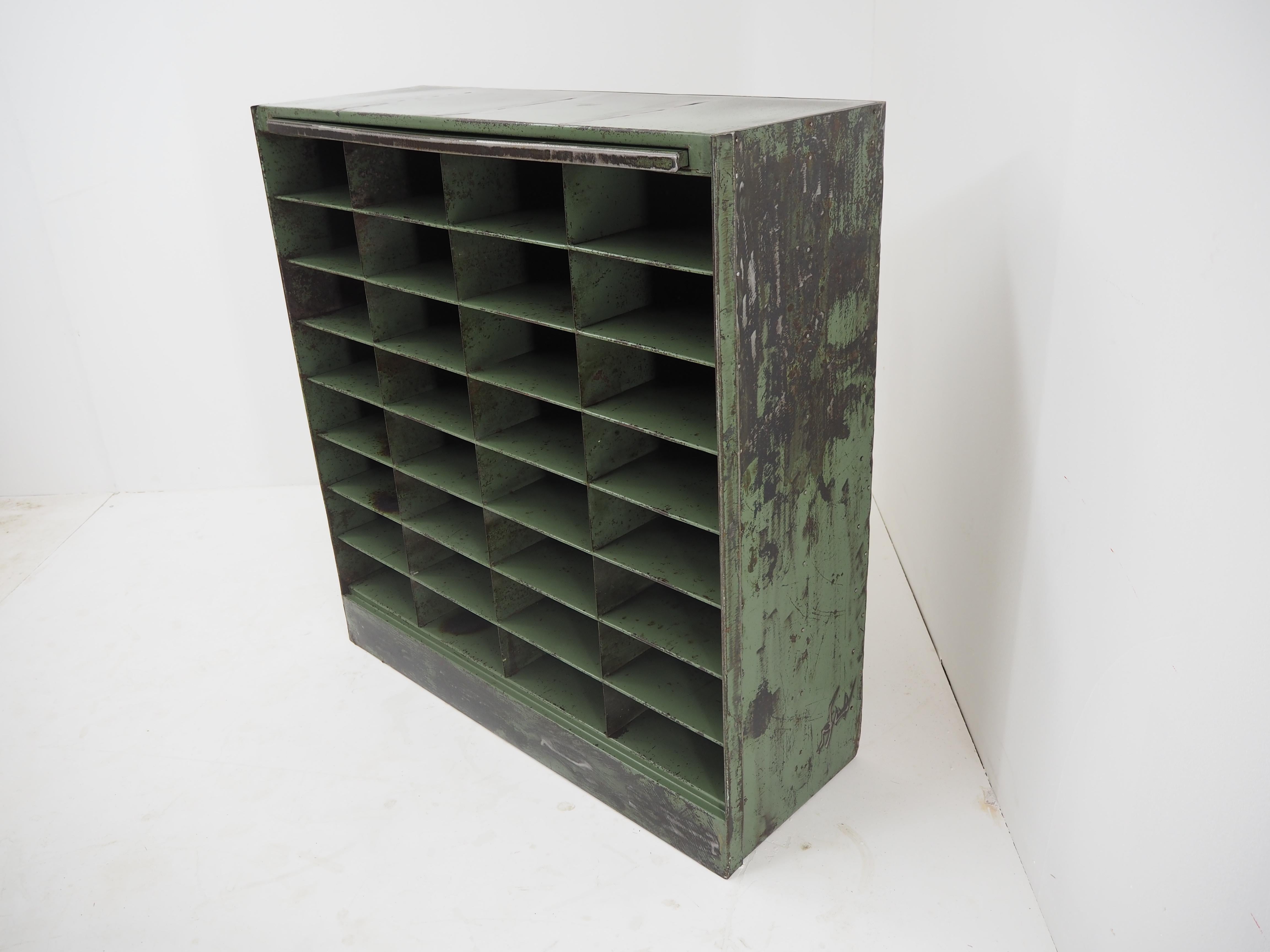 Czech Vintage Industrial Storage Cabinet, 1950s For Sale