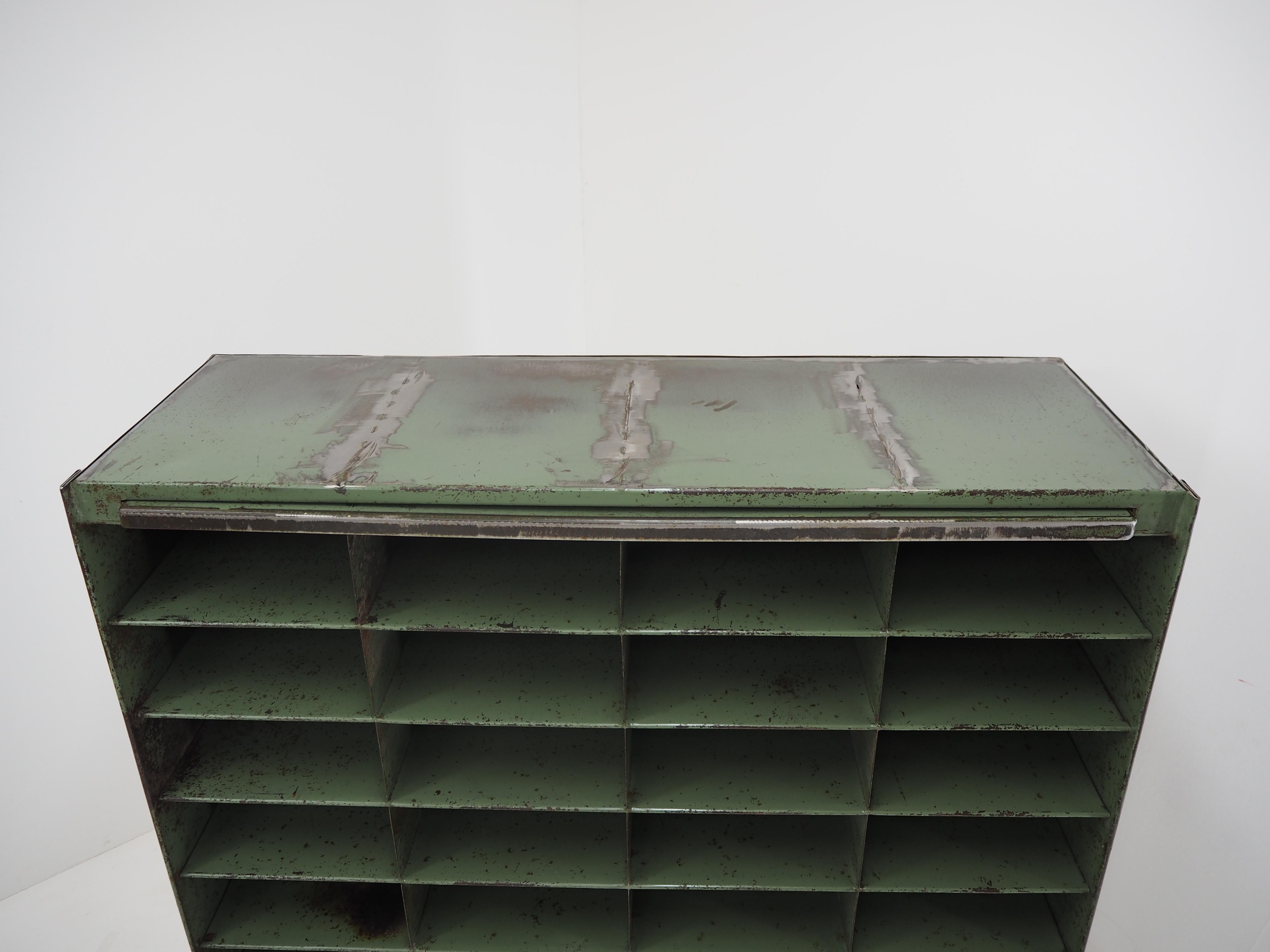 Vintage Industrial Storage Cabinet, 1950s In Good Condition For Sale In Praha, CZ