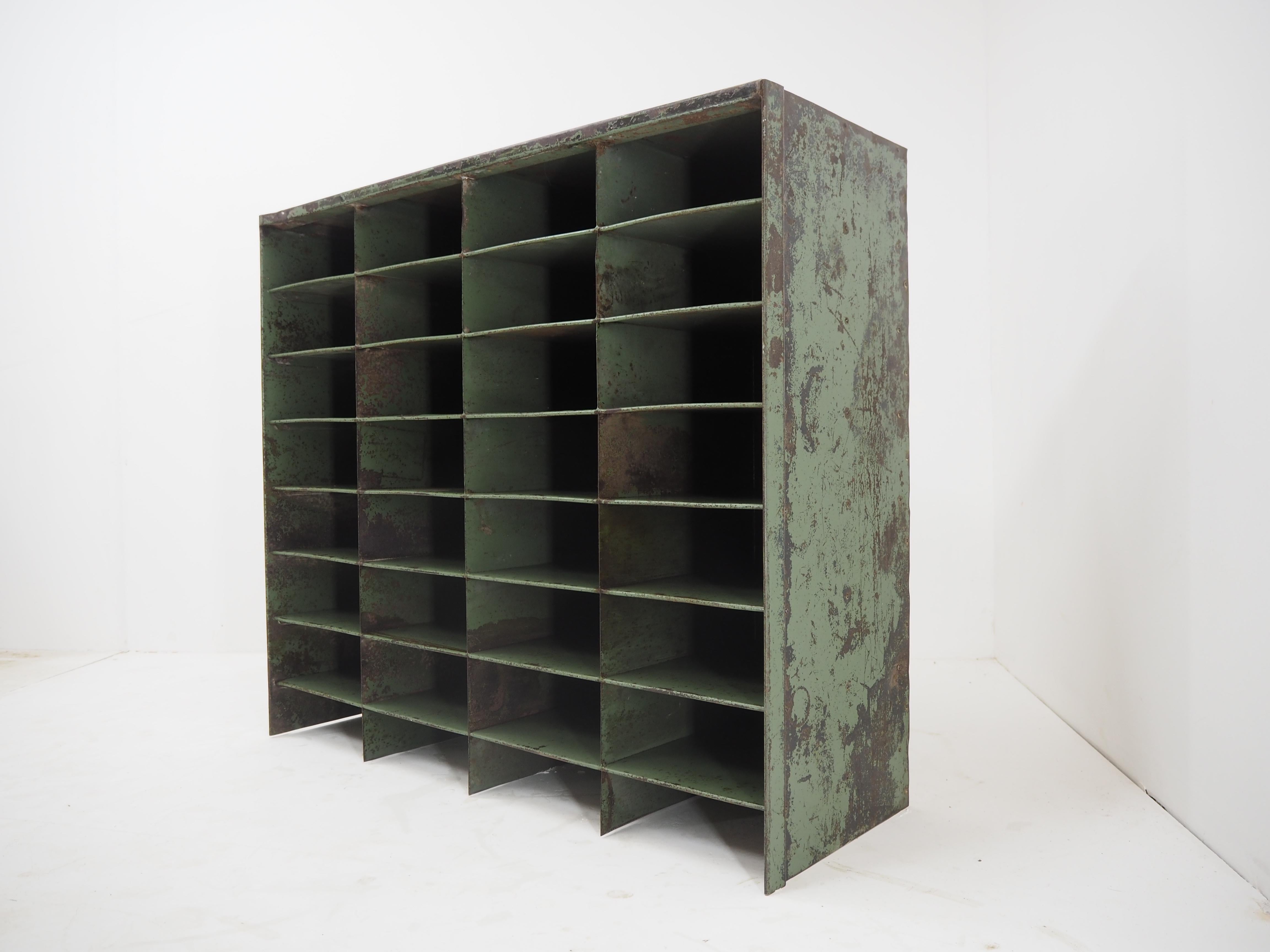 Vintage Industrial Storage Cabinet In Good Condition For Sale In Praha, CZ
