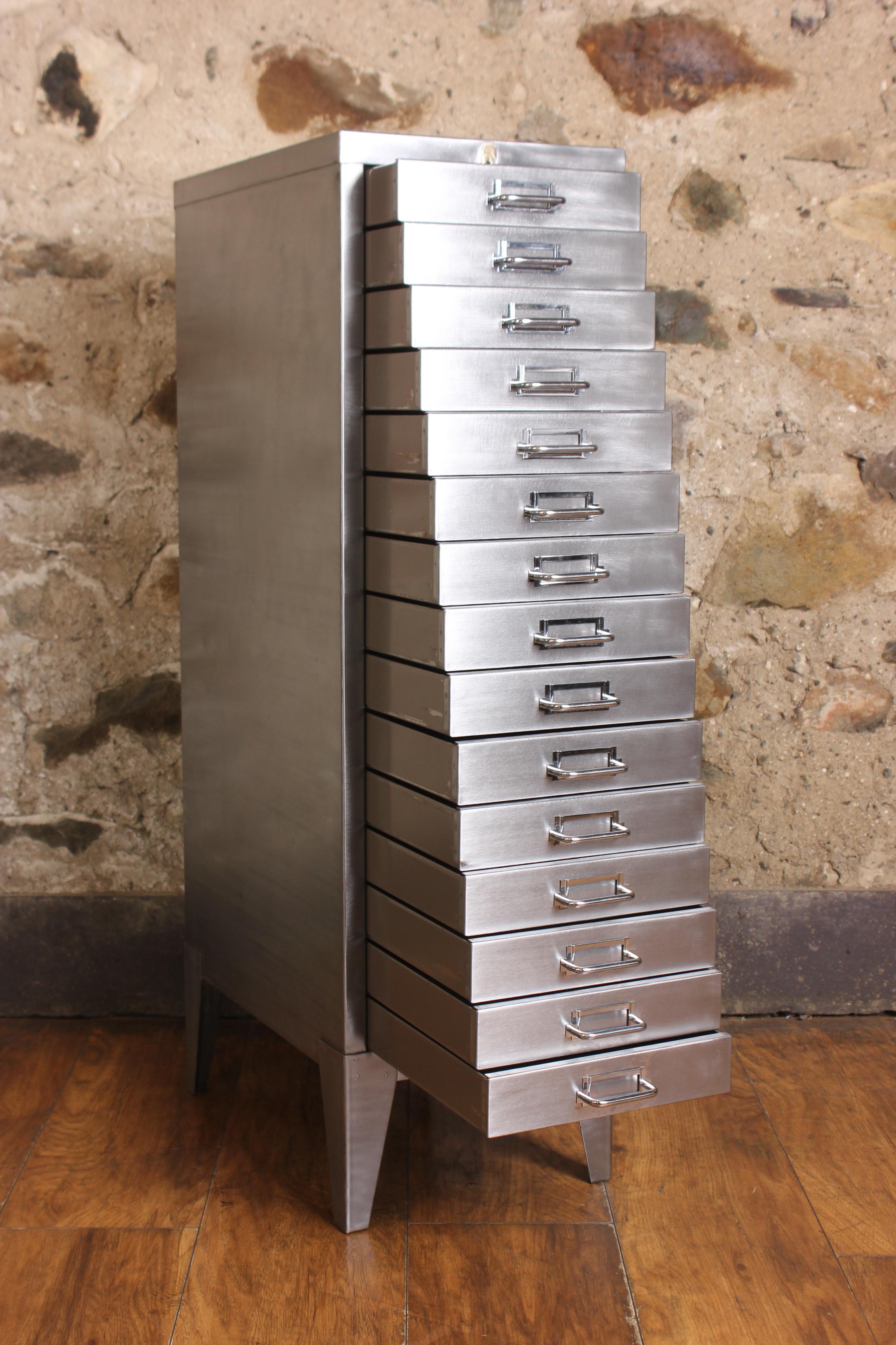 15 drawer metal filing cabinet